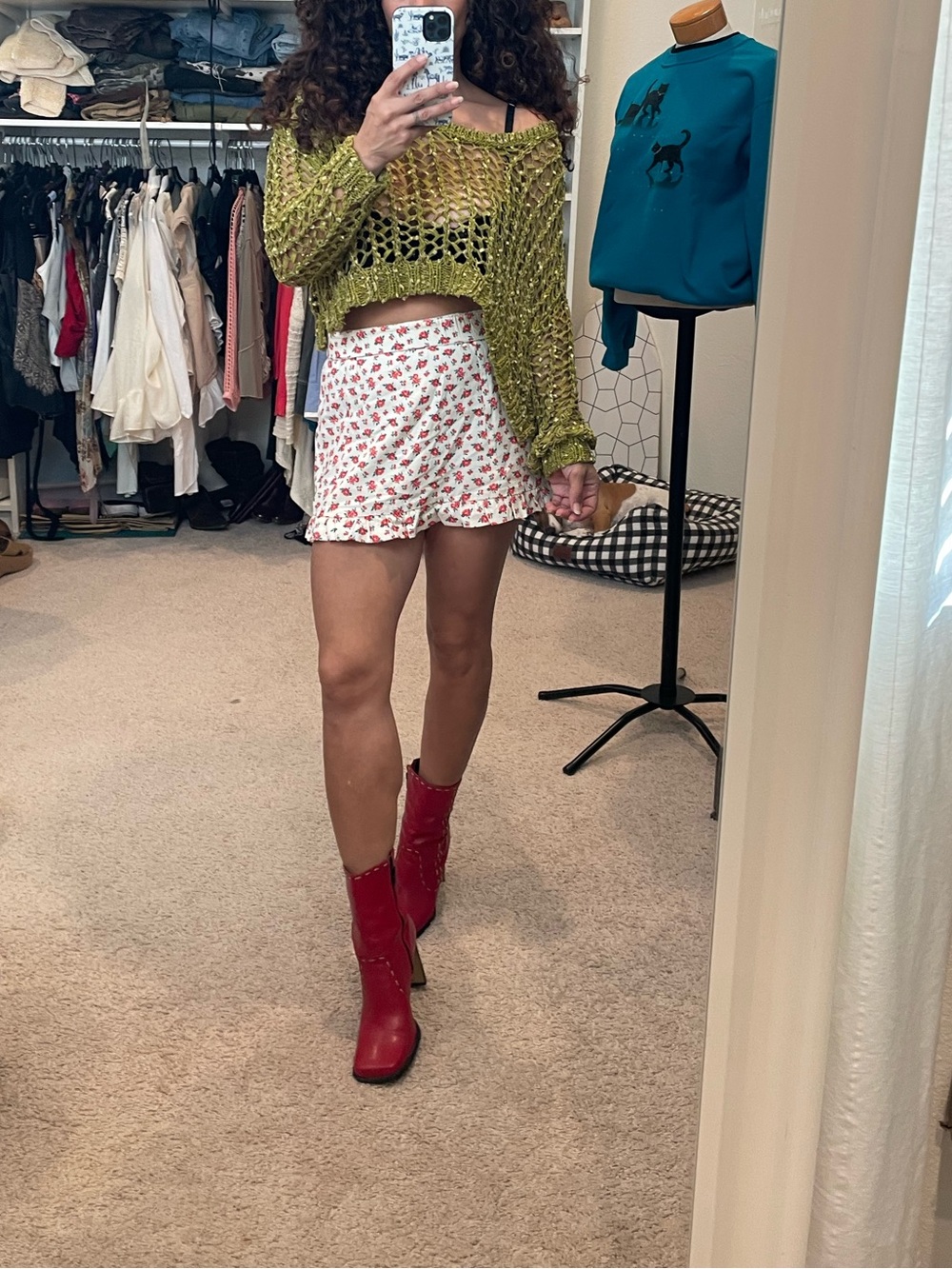 NWOT Zara Mini floral skirt size S